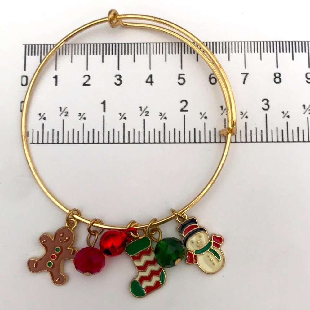 Christmas Charm Bangle Bracelet - Picture 5 of 5